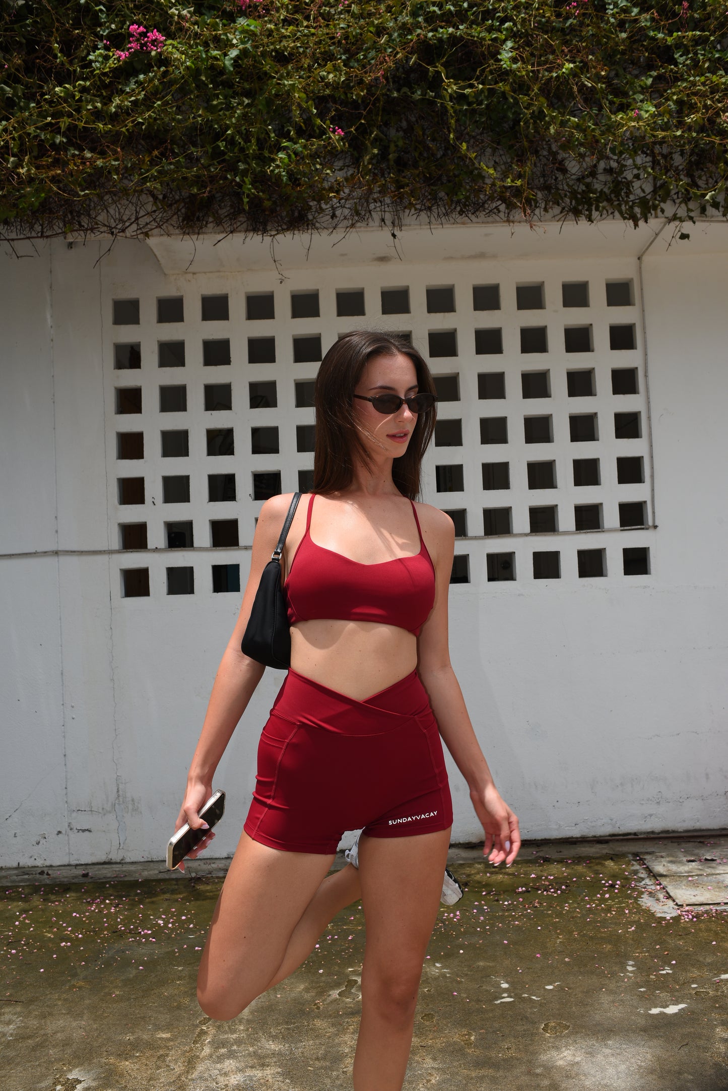 Core Crop bra / Red