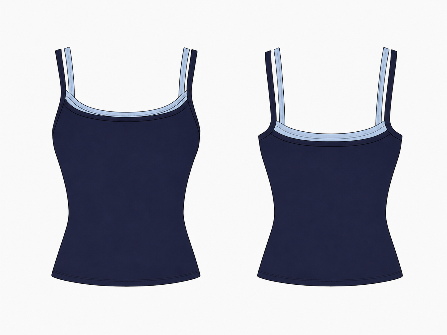 Layer Tank - Navy Blue