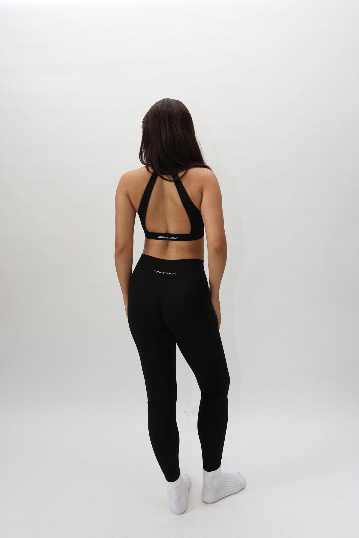 V Cross Pants - Black