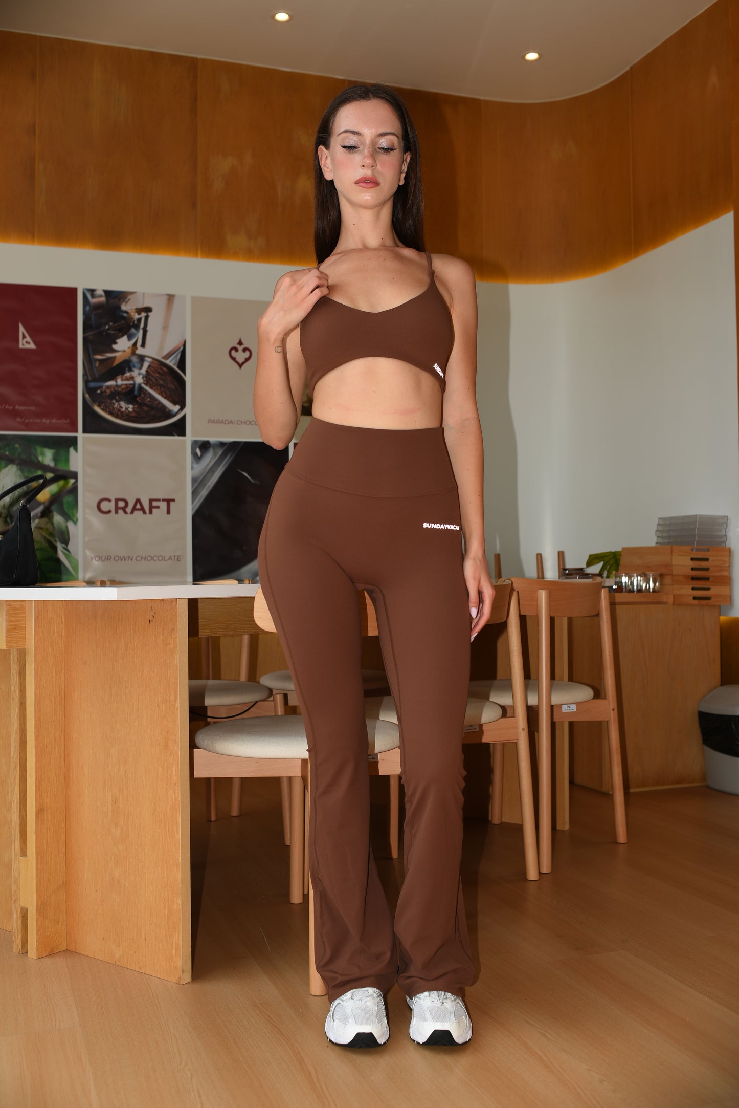 Cloud Crop Bra / Brown