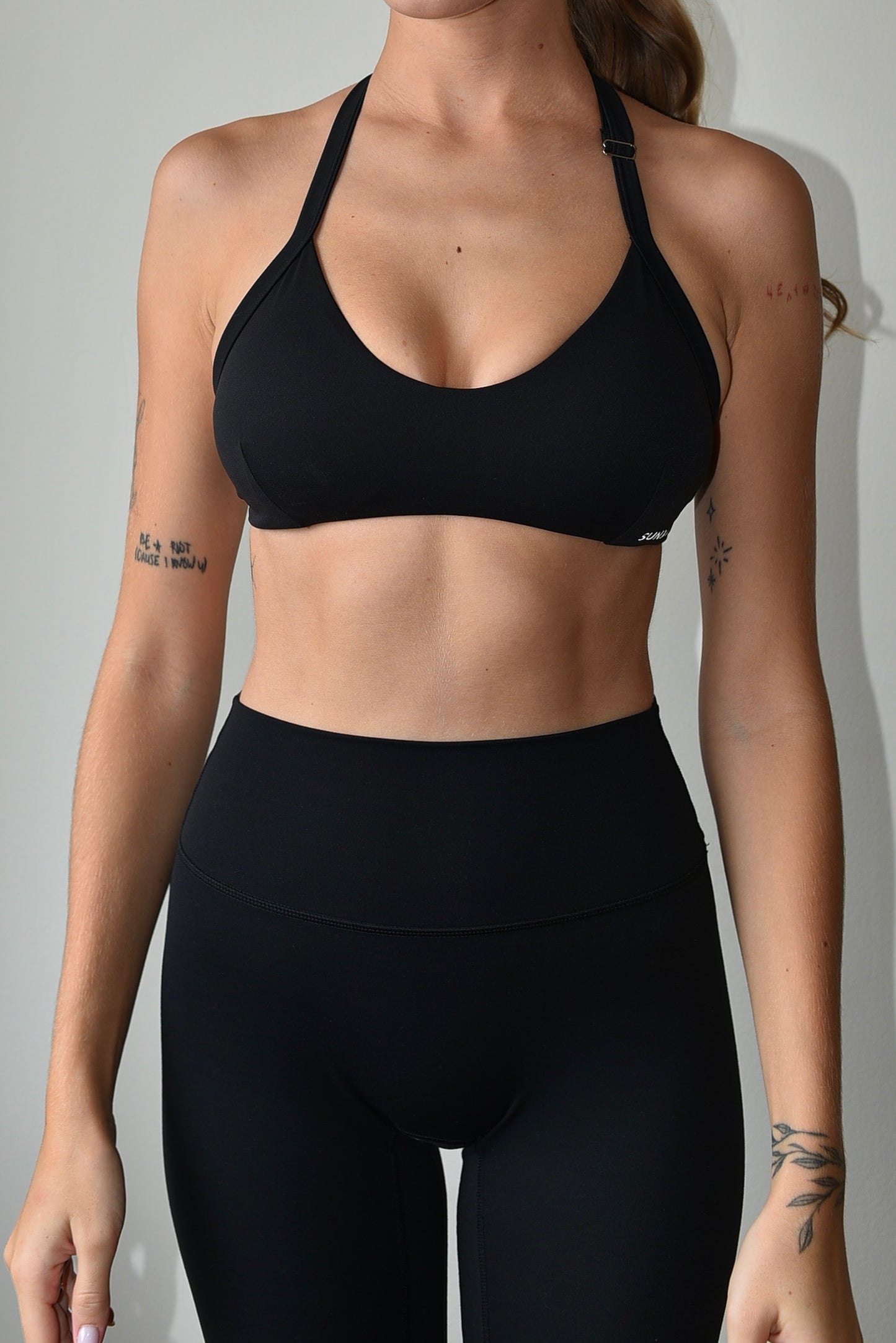 Race halter bra / Black